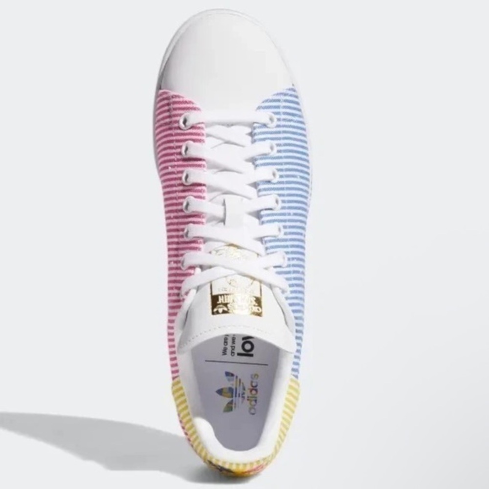 NEW Adidas Originals Stan Smith PRIDE Blue White Pink